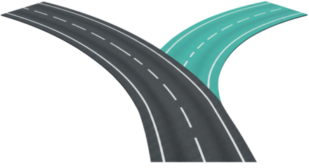 Isolated Fork in the Road