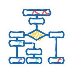 financial diagram icon doodle illustration