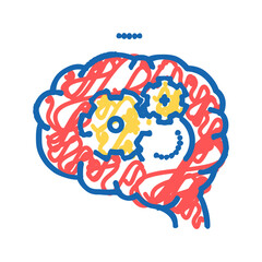 presentation board icon doodle illustration