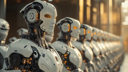 Fototapeta premium Futuristic Robot Army