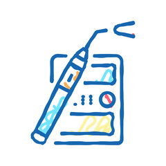 dentist equipment icon doodle illustration