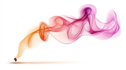 Fototapeta premium Abstract smoke swirls in vibrant colors