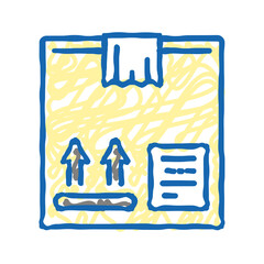 box delivery icon doodle illustration