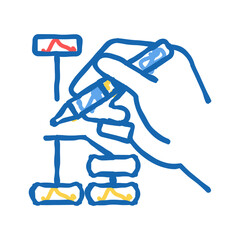 building hierarchy icon doodle illustration
