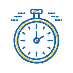 watch time icon doodle illustration