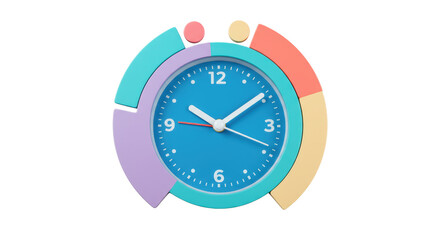Isolated Colorful Alarm Clock