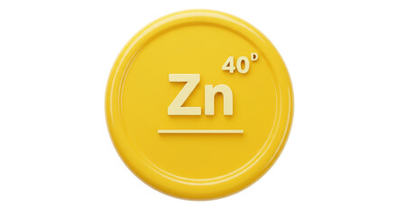 Isolated Zinc Element Symbol