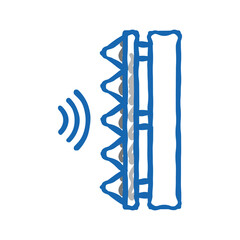 soundproof layer icon doodle illustration