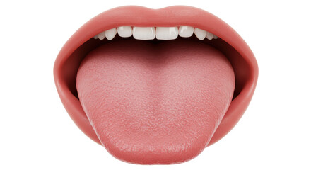 Isolated Open Mouth with Tongue