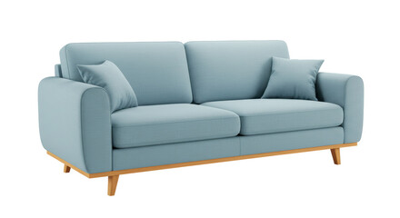 Isolated Loveseat Sofa with Pillows