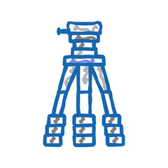 tripod for photo camera icon doodle illustration