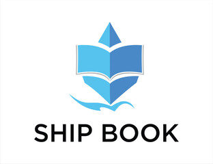 Obraz premium ship book logo business logo design 