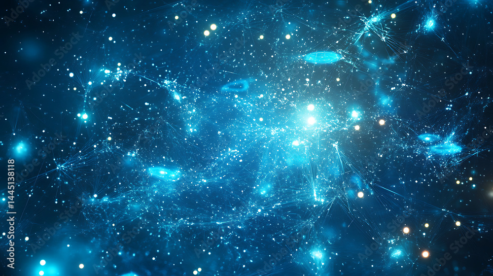 Poster planet earth in space , binary code technology , glowing sphere on black background