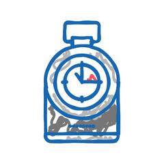 compass tool icon doodle illustration