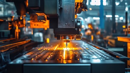Fototapeta premium Industrial Metal Cutting Machine