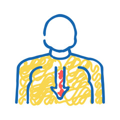 bulimia psychological problems icon doodle illustration