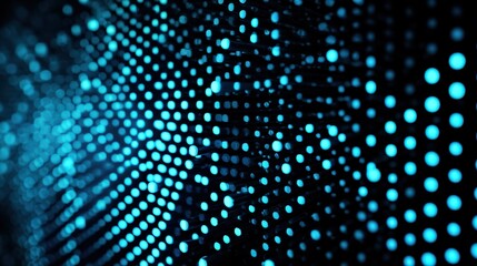 Abstract background of glowing blue dots creating a dynamic, textured pattern. Perfect for technology or futuristic themes.