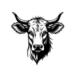 illustration of cow head vector