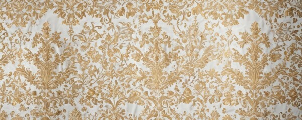 Elegant white & gold damask, intricate seamless pattern,  surface,  textile,  pattern design