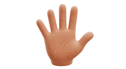 Isolated Hand with Spots