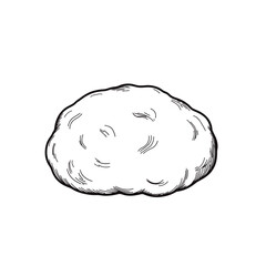 Hand-drawn dough illustration on white background  