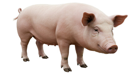 Isolated Pink Pig