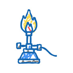 burner equipment color icon vector isolated illustration