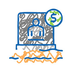 tombstone buy color icon vector isolated illustration