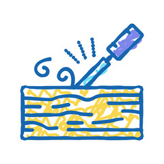 carpentry craft color icon vector isolated illustration