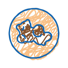 skin cancer color icon vector flat illustration