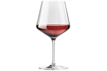 Rich red wine in a crystal glass elegant design perfect for a sophisticated evening Clear background