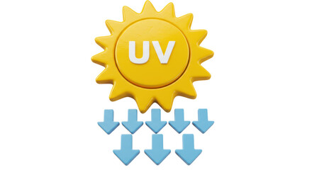 Isolated UV Protection Symbol