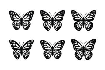 Abstract Butterfly Wings Silhouette