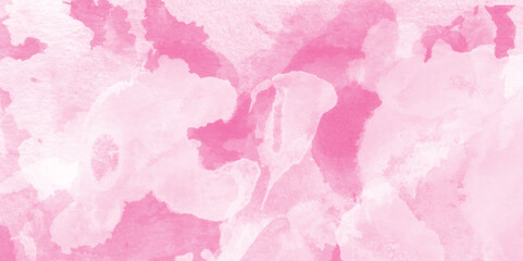abstract light pink background with watercolor splashes and stains, pastel hand painted watercolor of pink texture, Abstract grainy fantasy smooth light pink watercolor paper texture with clouds.