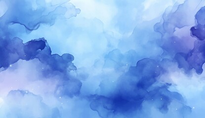 Fototapeta premium Abstract ethereal watercolor sky