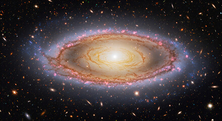 Spiral galaxy with vibrant colors and details against a deep space background