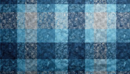 Fototapeta premium Subtle blue and grey glen plaid, soft focus, seamless tile , seamless, decor