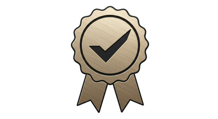Isolated Quality Award Badge with check