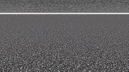 Close-up view of asphalt road surface with white line for urban transportation concept
