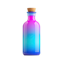 Magical Potion Bottle Fantasy Ethereal Gradient Colour Glass Bottle Cork Purple Blue Pink Liquid 