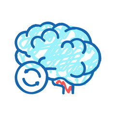 brain transplant icon doodle illustration