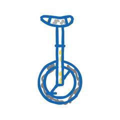 monowheel bicycle icon doodle illustration © vectorwin