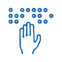 braille font icon doodle illustration