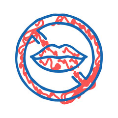 voiceless sign icon doodle illustration