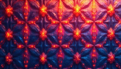 Fototapeta premium Interconnected geometric shapes creating a complex, repeating motif , texture, shapes