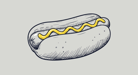 "Hand Drawn Vector Illustrations of Animals, Sea Creatures, Fruits, and Fast Food in Bold Ink Style