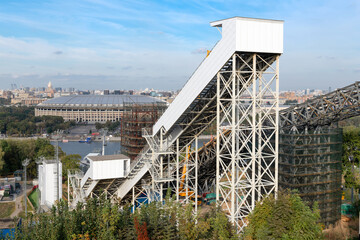 Construction of a new ski jump on Vorobyovy Gory