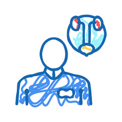 urology medical specialist icon doodle illustration