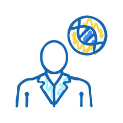 oncology medical specialist icon doodle illustration