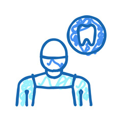 stomatology medical specialist icon doodle illustration